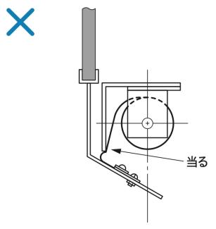 コンストンばねが他の構造物に接触しないようにしてください